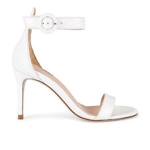L'AGENCE Gisele II Ankle Strap Sandal in White, Size 10